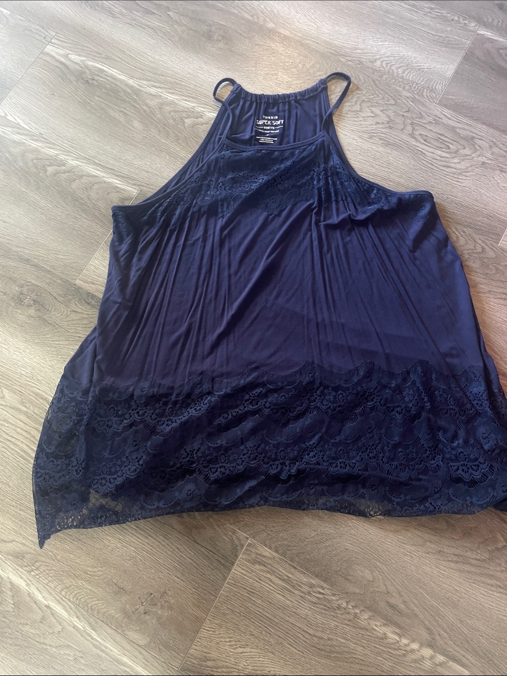 torrid Navy Lace Trim Camisole